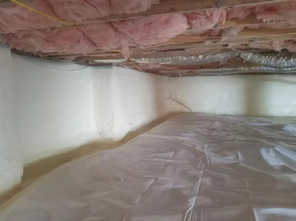 Crawl space encapsulation with closed-cell spray foam for Spray Foam Roofing in Riverdale Park